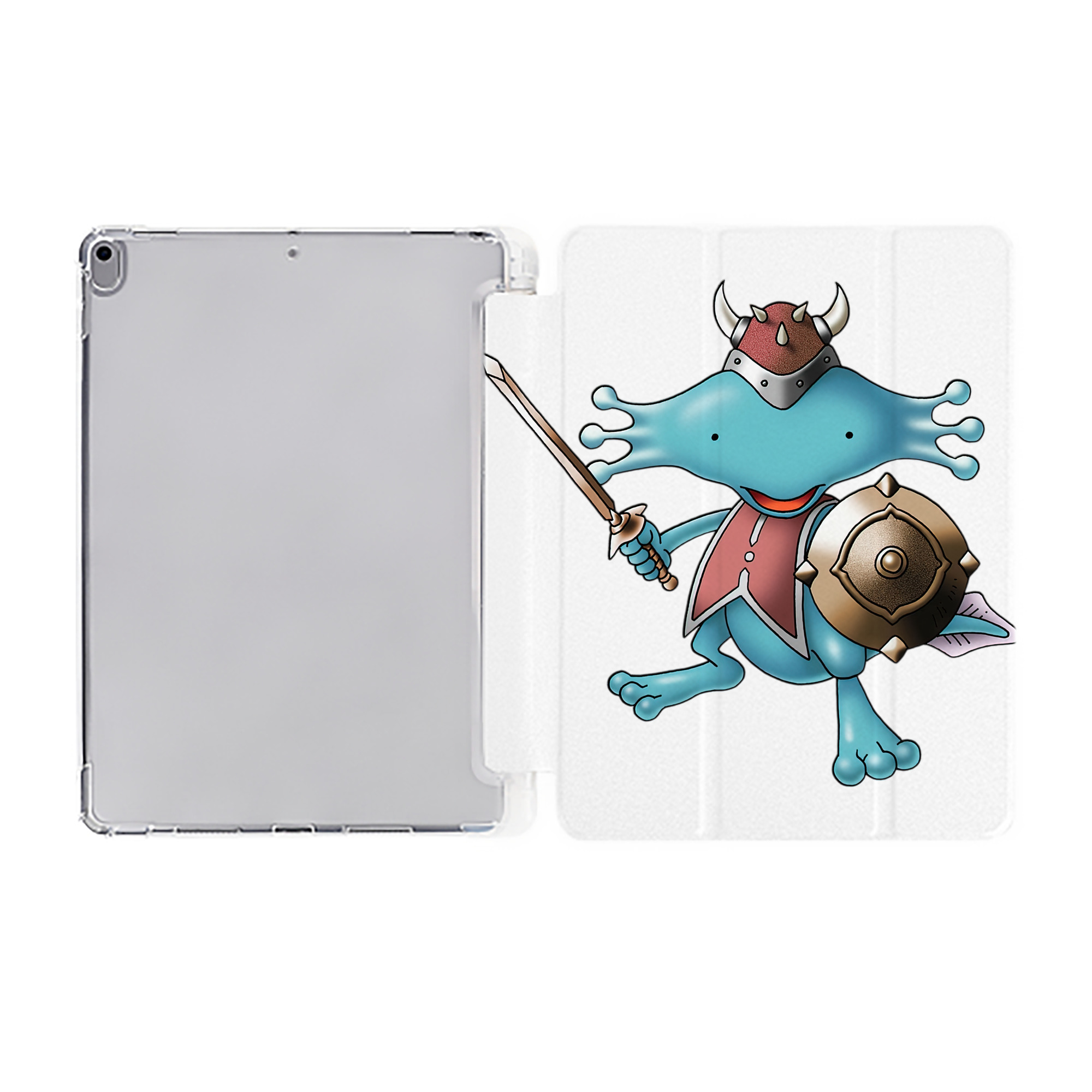 （画像用） ドラゴンクエスト Doragon Kuesuto Dragon Quest IPad ケース ペン収納付き 三つ折りスタンド PUレザー×シリコン 対応機種9.5/10.5/10.9インチ